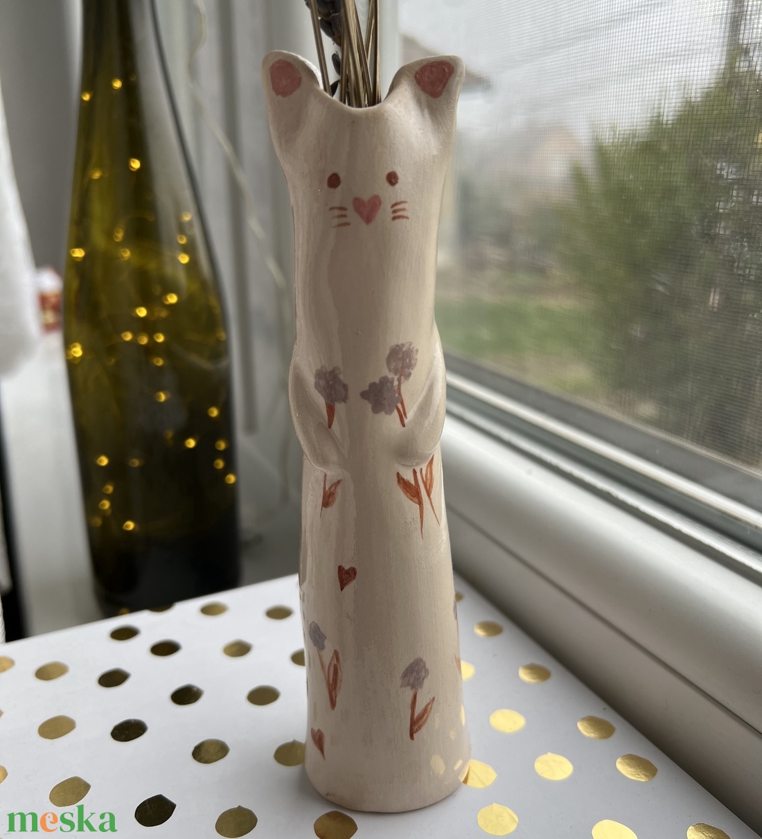 Váza Cica  - otthon & életmód - dekoráció - virágdísz és tartó - váza - Meska.hu