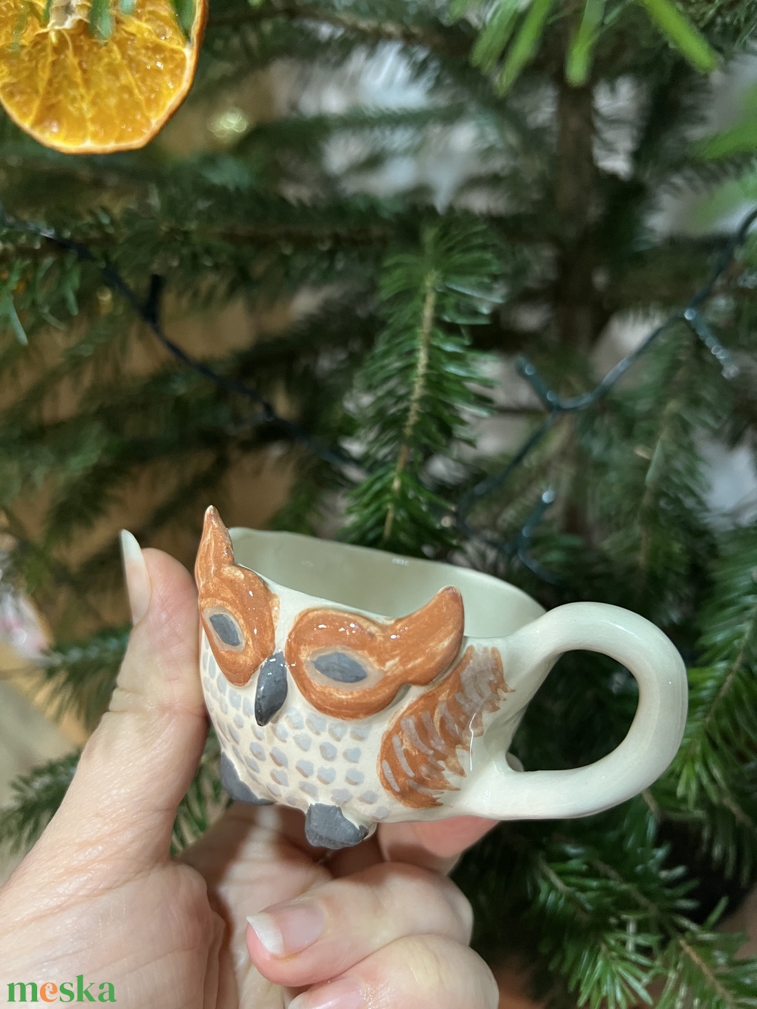 Bagoly formájú kézműves pálinkás pohár / mini csésze. Kézzel készült, egyedi darab - otthon & életmód - konyhafelszerelés, tálalás - tálalás - pálinkás poharak, szettek - Meska.hu