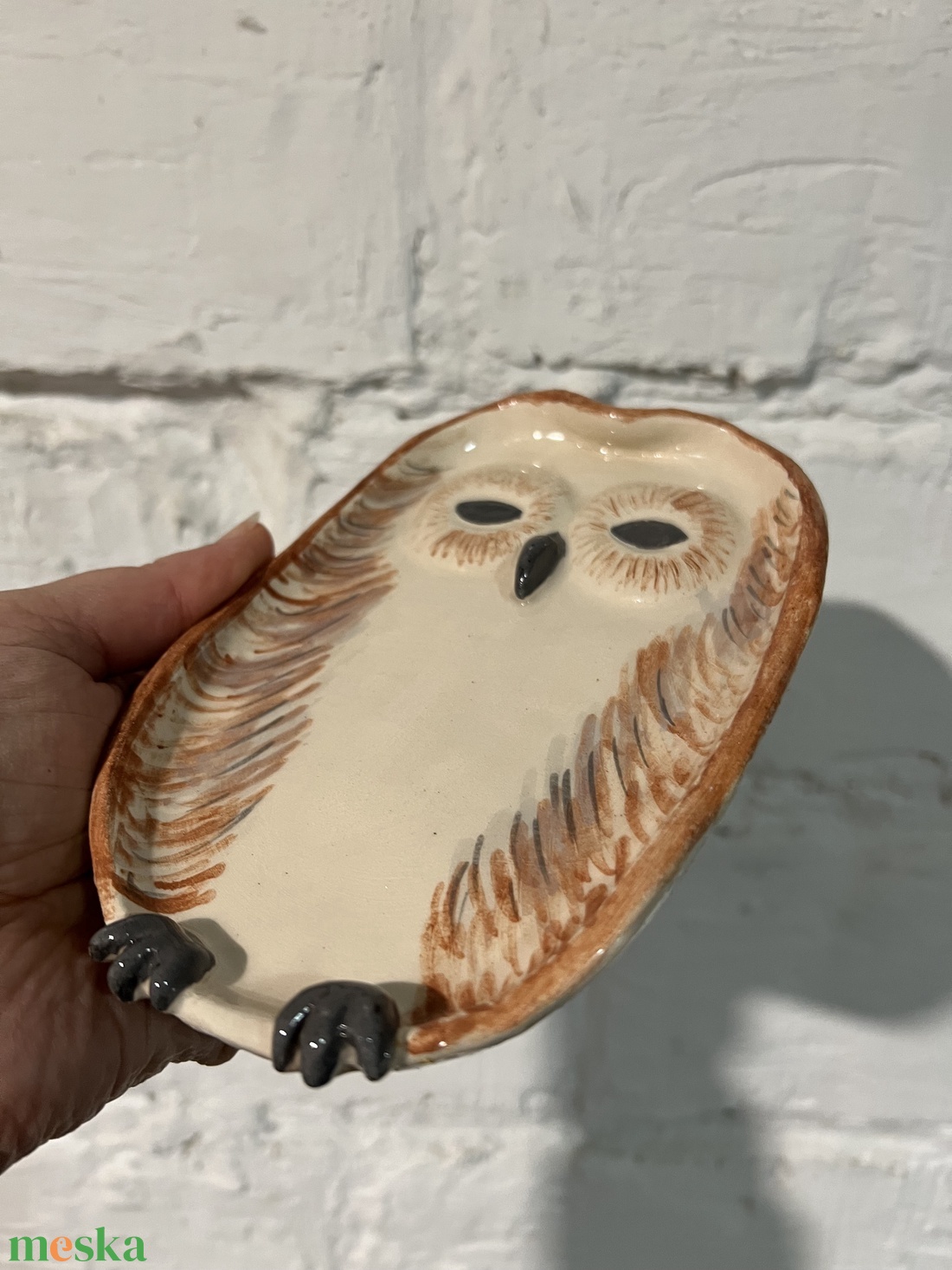 Kézzel készített kerámia baglyos tálka � Egyedi ajándék - otthon & életmód - konyhafelszerelés, tálalás - tálalás - tányér & étkészlet - Meska.hu