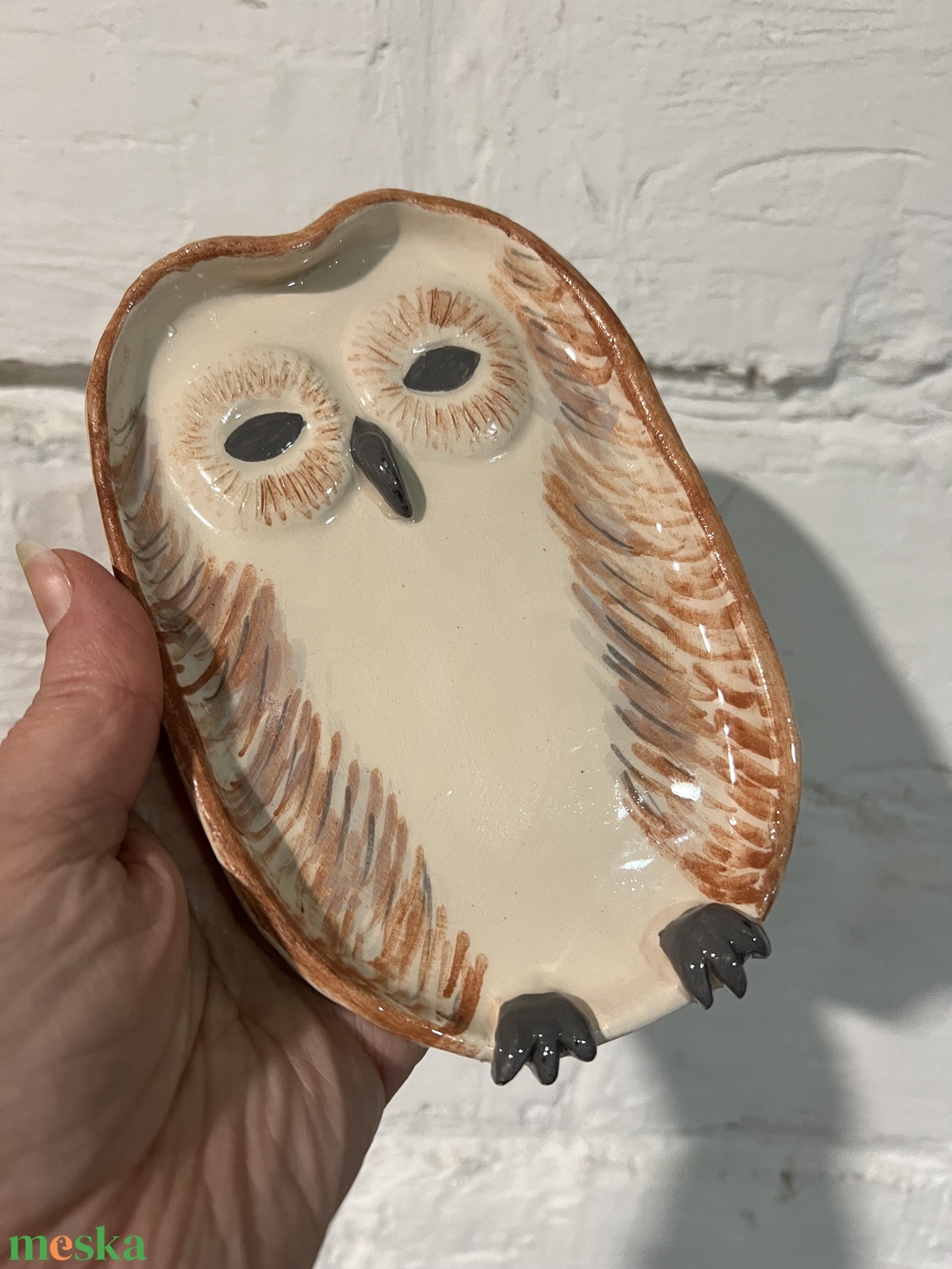 Kézzel készített kerámia baglyos tálka � Egyedi ajándék - otthon & életmód - konyhafelszerelés, tálalás - tálalás - tányér & étkészlet - Meska.hu