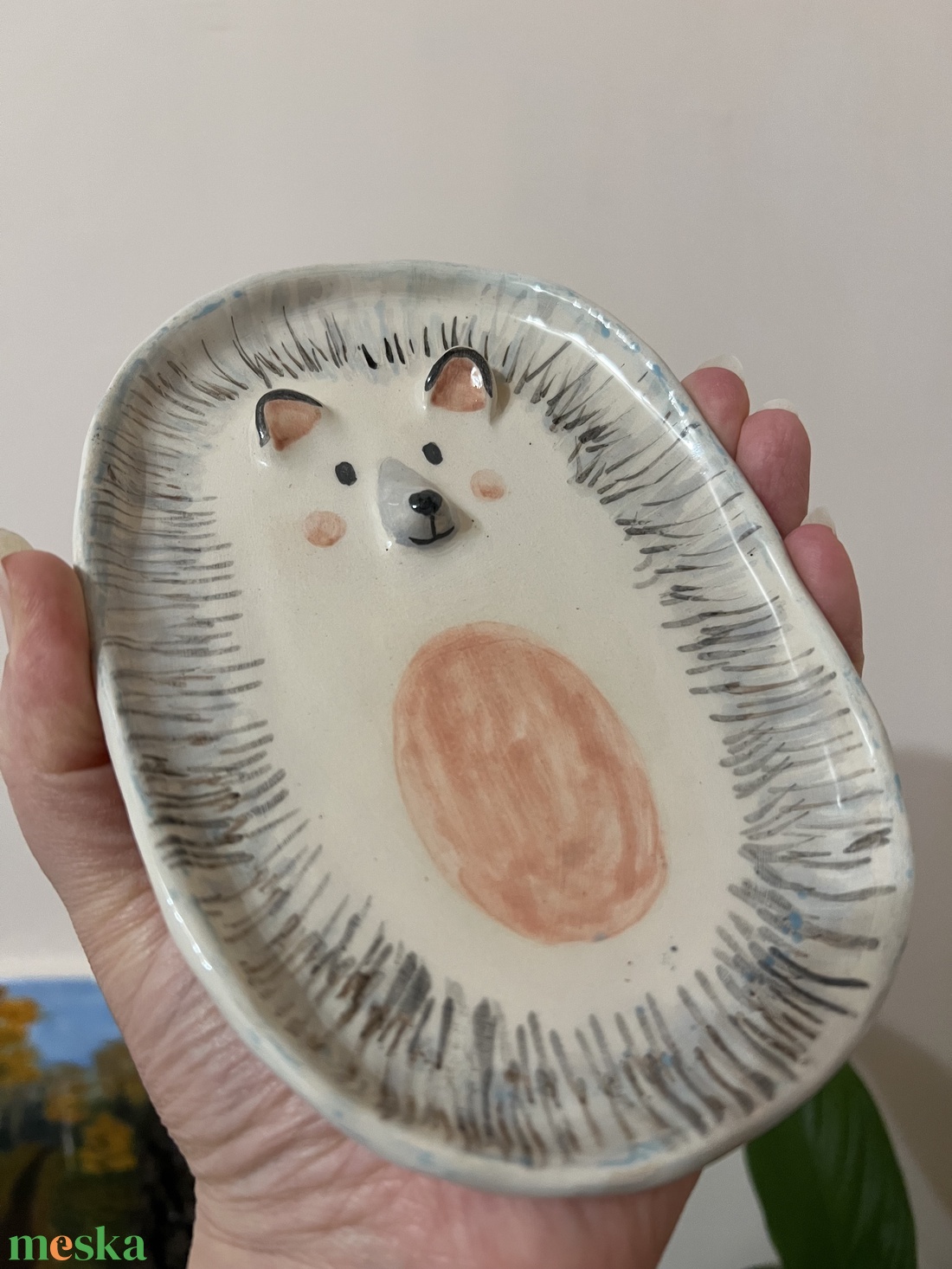 Süni pajtás � Kézműves gyerek tálka nassoláshoz (11x16 cm) - otthon & életmód - konyhafelszerelés, tálalás - tálalás - tányér & étkészlet - Meska.hu