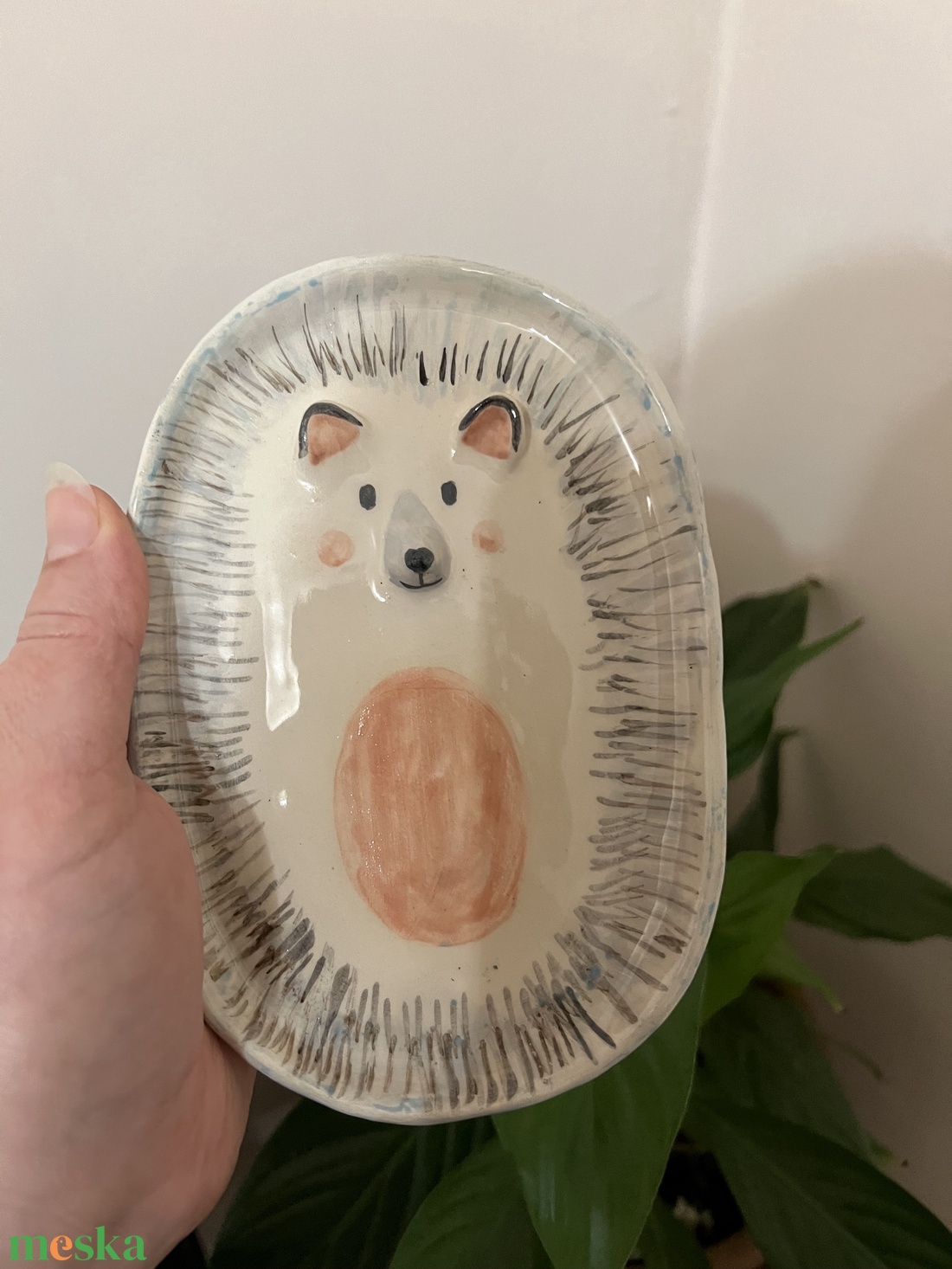 Süni pajtás � Kézműves gyerek tálka nassoláshoz (11x16 cm) - otthon & életmód - konyhafelszerelés, tálalás - tálalás - tányér & étkészlet - Meska.hu