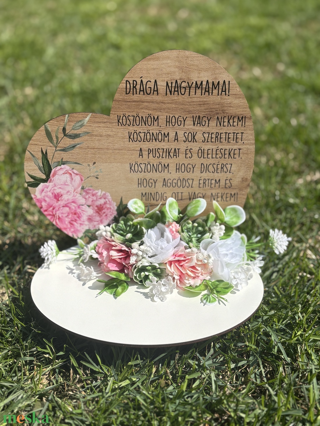 Anyák napi ajándék - Drága Nagymama - otthon & életmód - virágdekoráció - virágdíszek - asztali virágdísz - Meska.hu