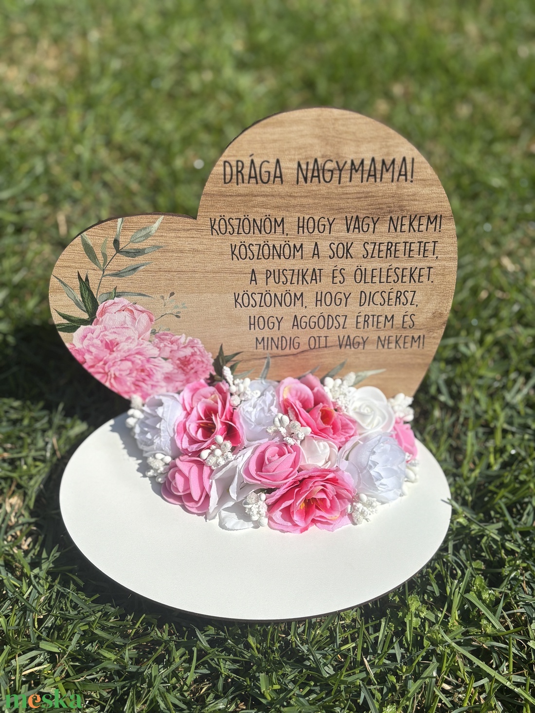 Anyák napi ajándék - Drága Nagymama - otthon & életmód - virágdekoráció - virágdíszek - asztali virágdísz - Meska.hu