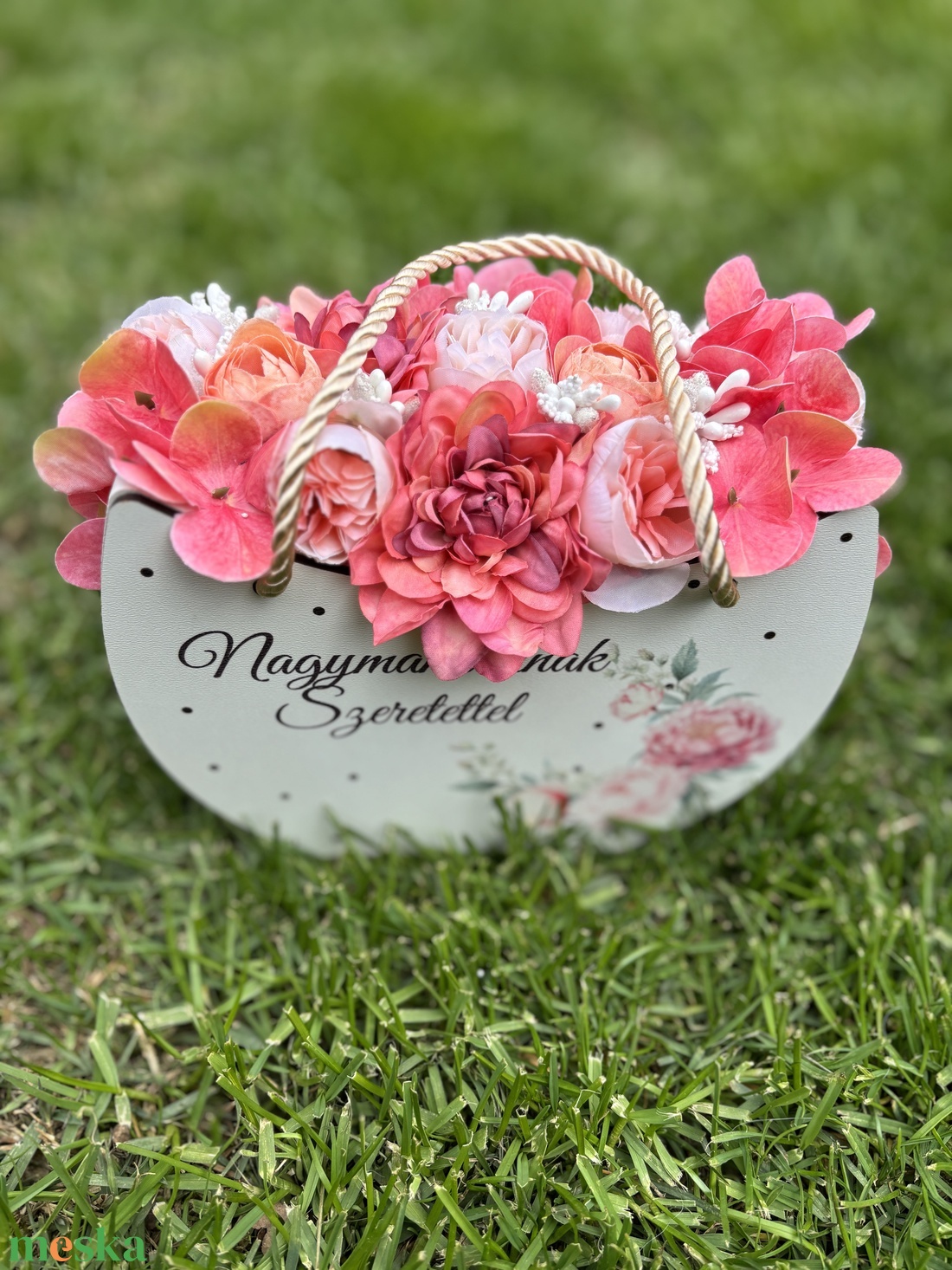 Boldog Anyák Napját táska - Nagymama - otthon & életmód - virágdekoráció - virágok - virágbox - Meska.hu