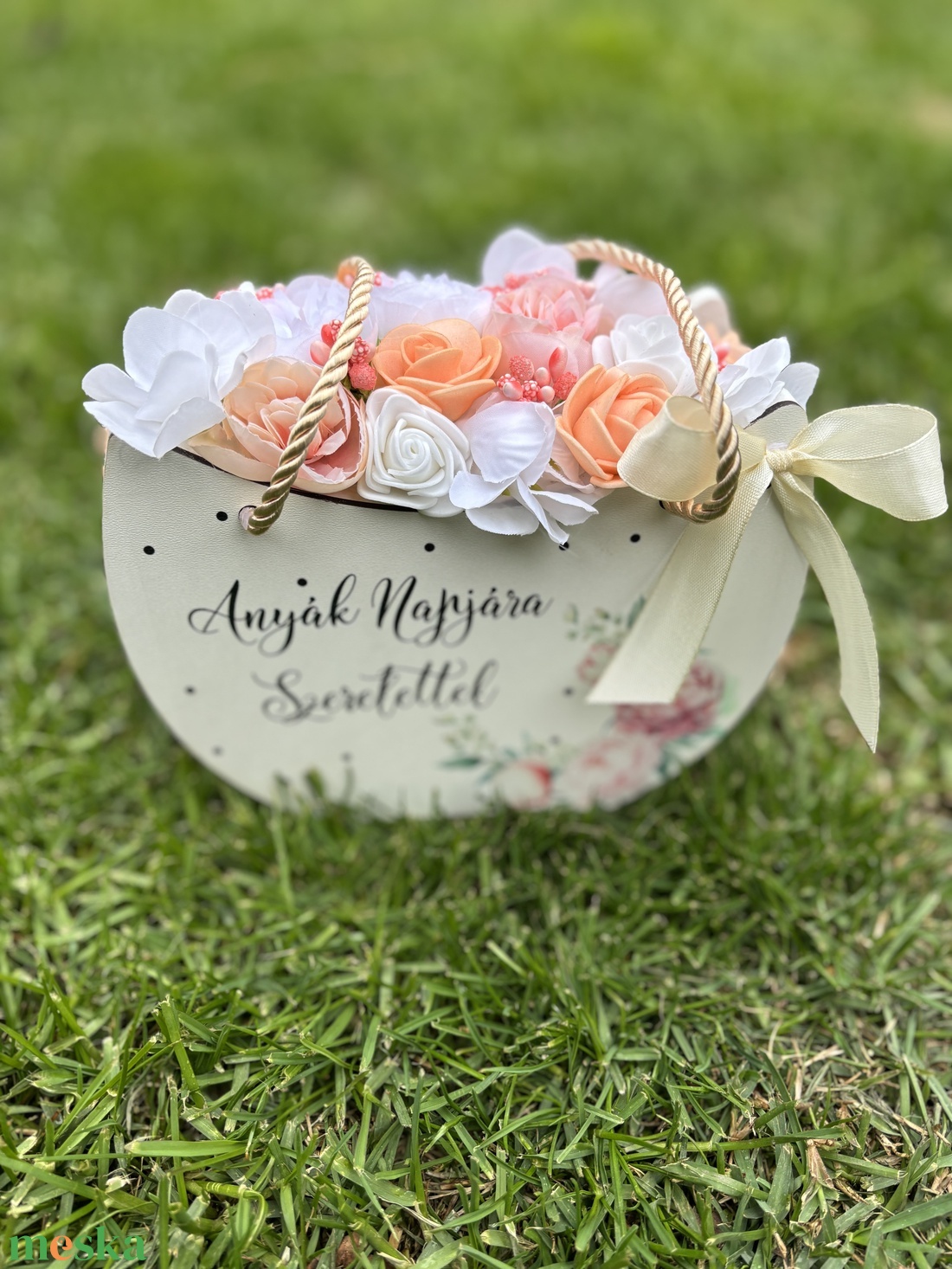 Boldog Anyák Napját táska - otthon & életmód - virágdekoráció - virágok - virágbox - Meska.hu