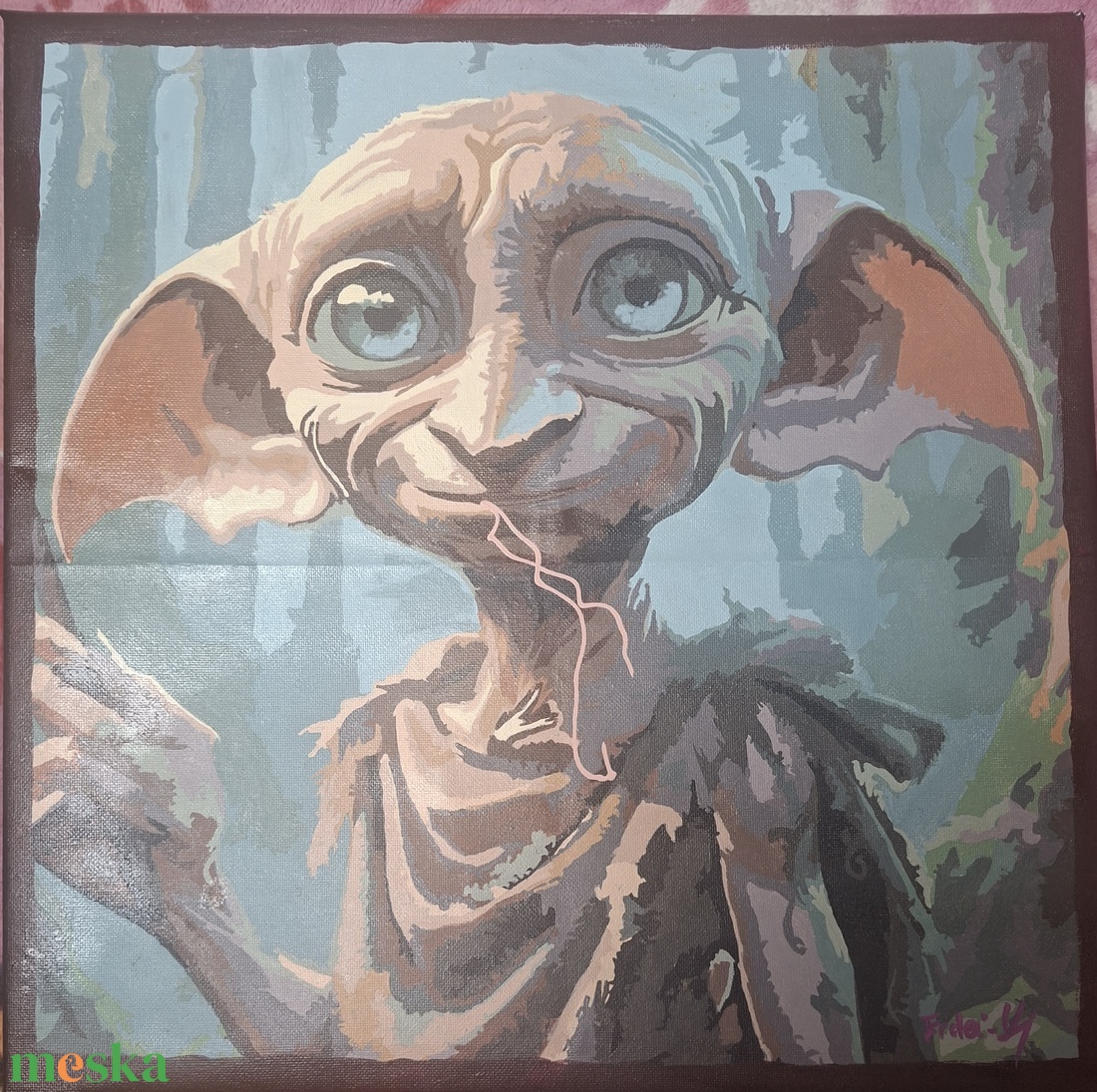 Doby házimanó - művészet - festmény - akril - Meska.hu