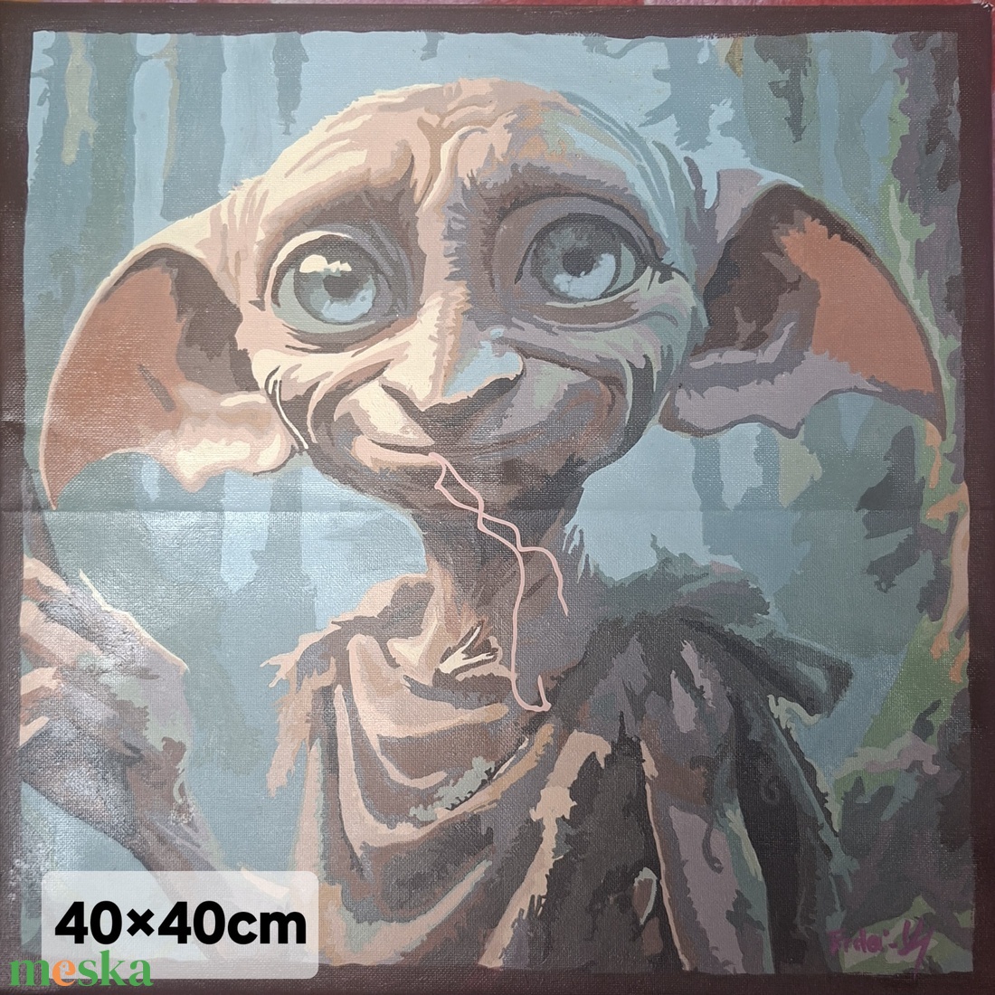 Doby házimanó - művészet - festmény - akril - Meska.hu