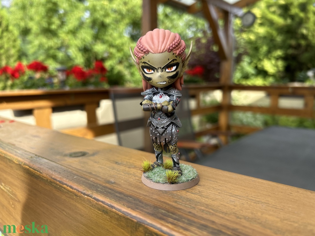Laezel Chibi Figura  Baldurs Gate 3 (kézzel festett, gyűjtői darab) - otthon & életmód - dekoráció - asztal és polc dekoráció - asztaldísz - Meska.hu