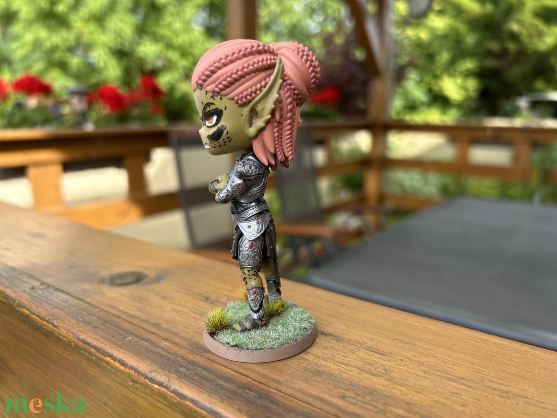 Laezel Chibi Figura  Baldurs Gate 3 (kézzel festett, gyűjtői darab) - otthon & életmód - dekoráció - asztal és polc dekoráció - asztaldísz - Meska.hu