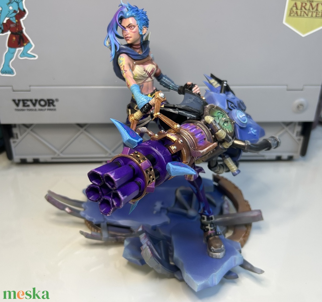 Jinx szobor � League of Legends / Arcane � kézzel festett gyanta figura - otthon & életmód - dekoráció - asztal és polc dekoráció - könyvszobor - Meska.hu
