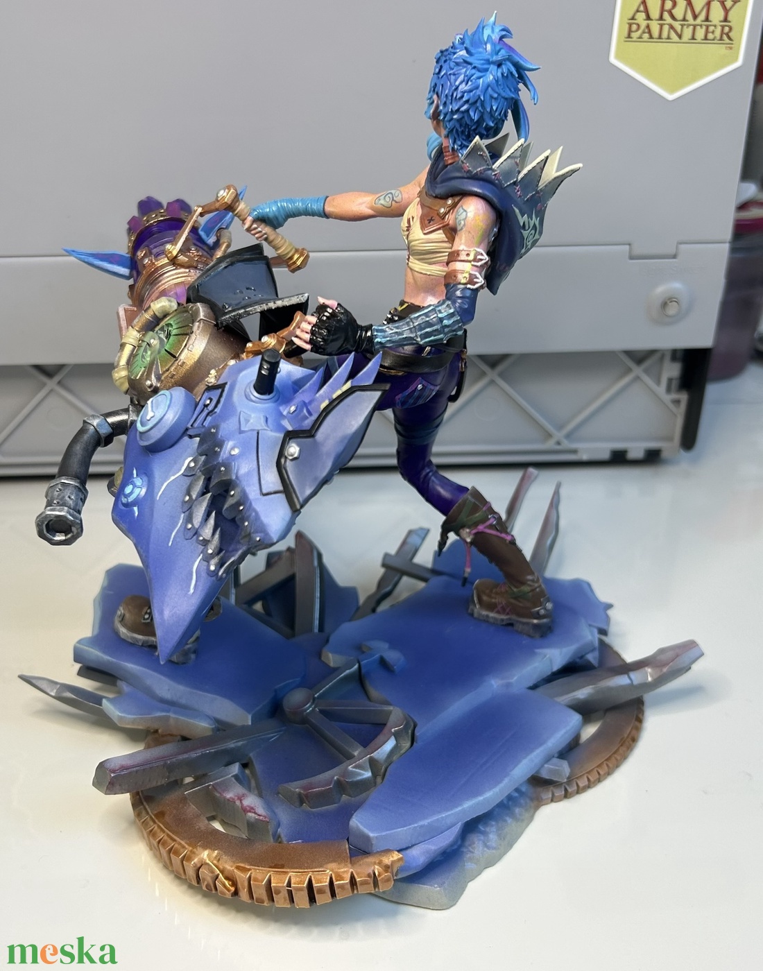 Jinx szobor � League of Legends / Arcane � kézzel festett gyanta figura - otthon & életmód - dekoráció - asztal és polc dekoráció - könyvszobor - Meska.hu