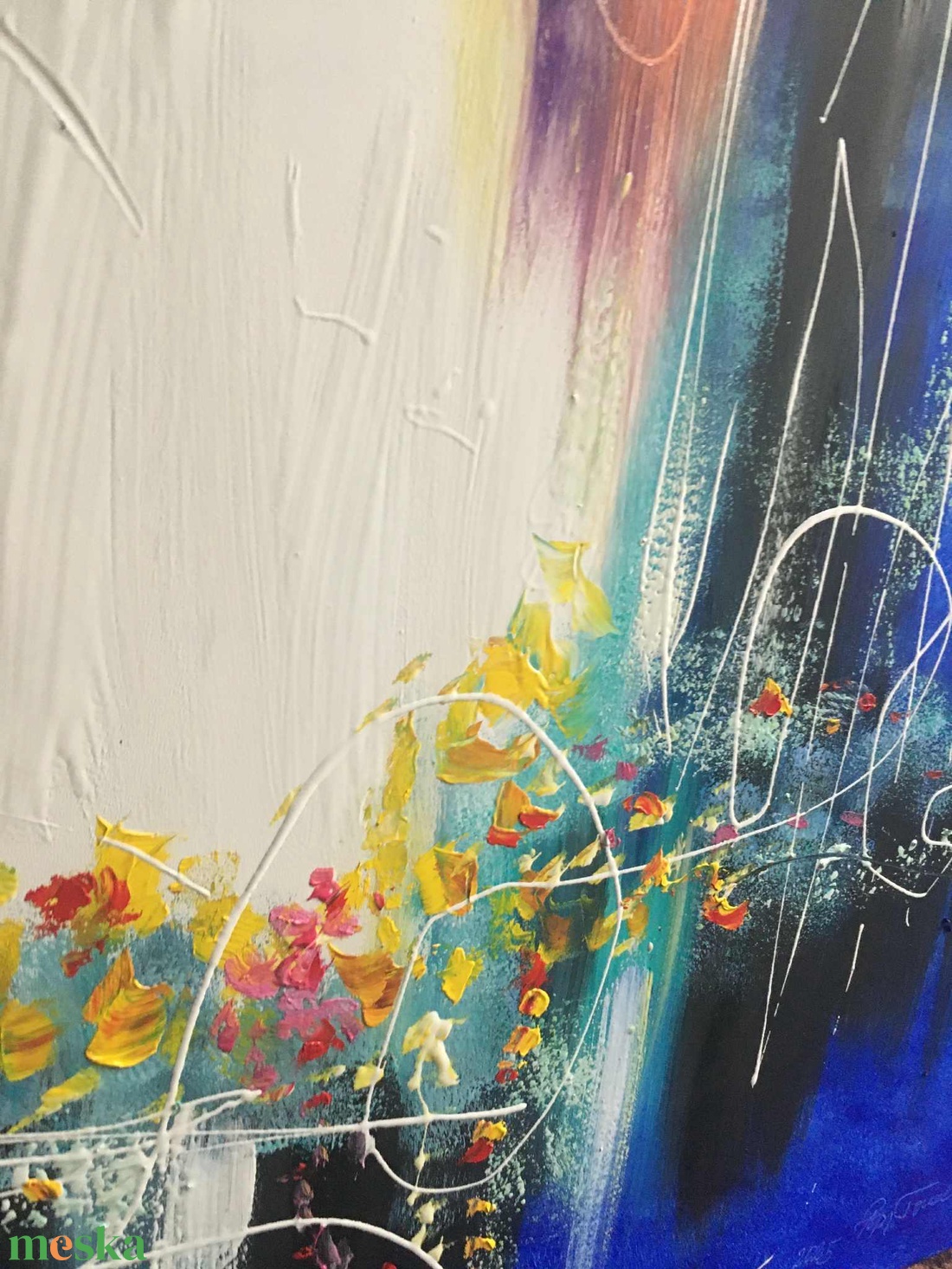 Kalandozás c. Absztrakt festmény - művészet - festmény - olajfestmény - Meska.hu