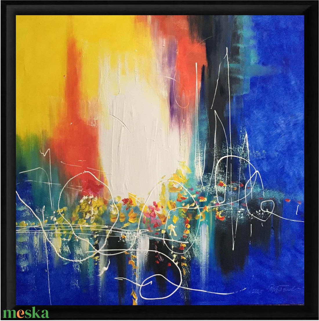 Kalandozás c. Absztrakt festmény - művészet - festmény - olajfestmény - Meska.hu