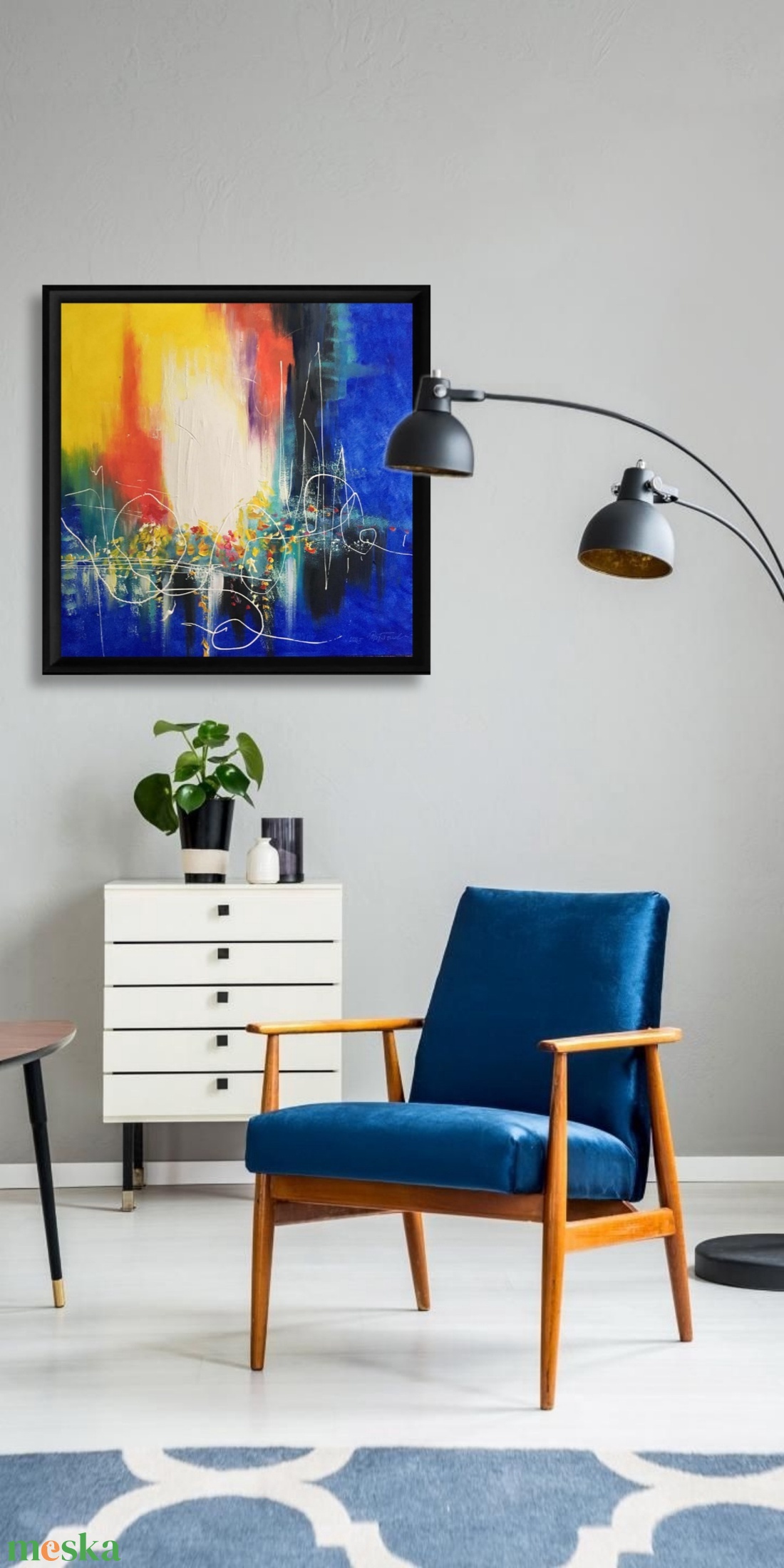 Kalandozás c. Absztrakt festmény - művészet - festmény - olajfestmény - Meska.hu