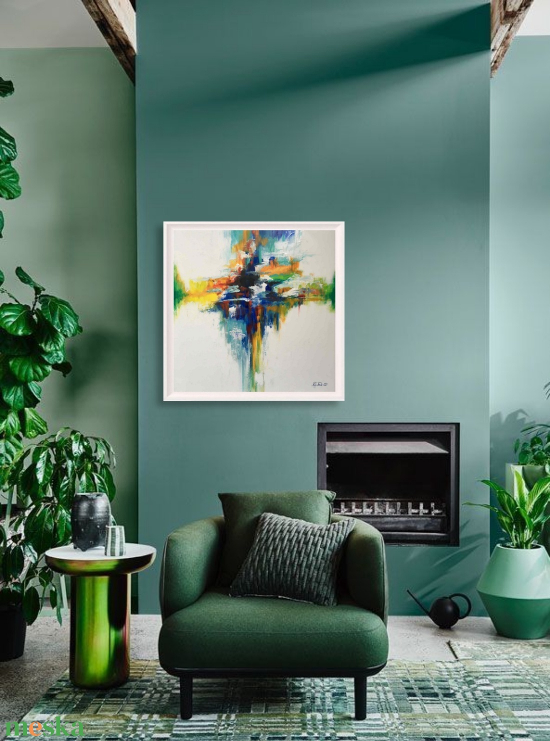 Reményszimfónia c. Absztrakt festmény  - művészet - festmény - olajfestmény - Meska.hu