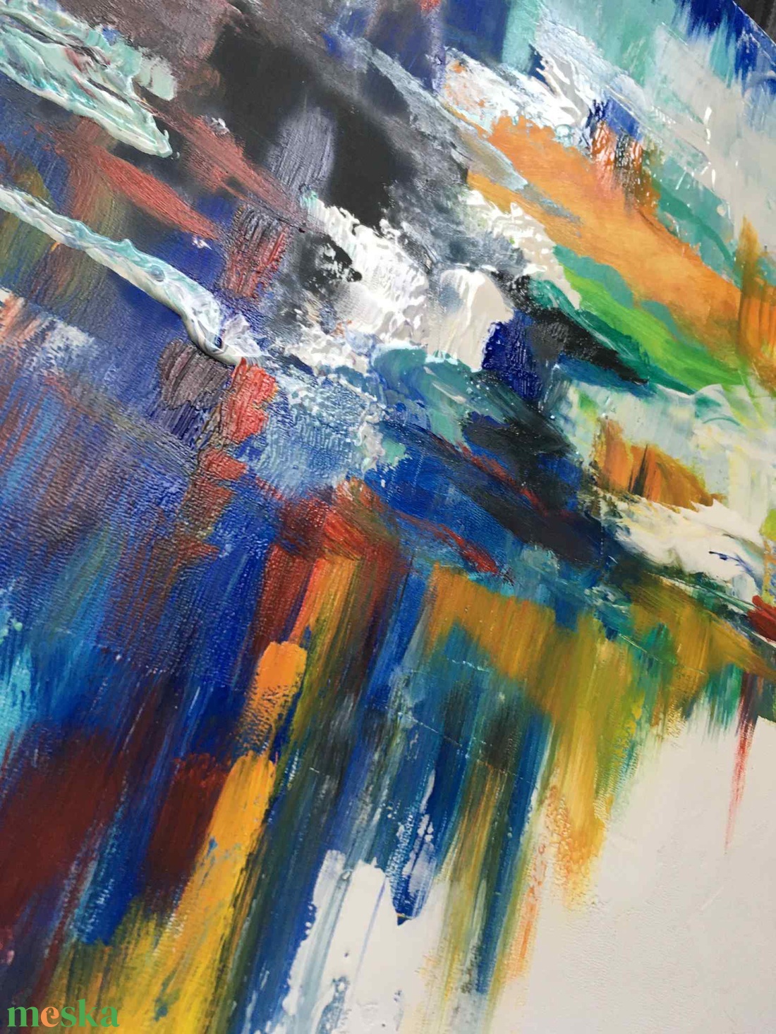 Reményszimfónia c. Absztrakt festmény  - művészet - festmény - olajfestmény - Meska.hu