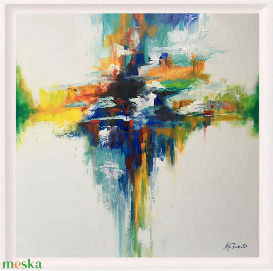 Reményszimfónia c. Absztrakt festmény  - művészet - festmény - olajfestmény - Meska.hu