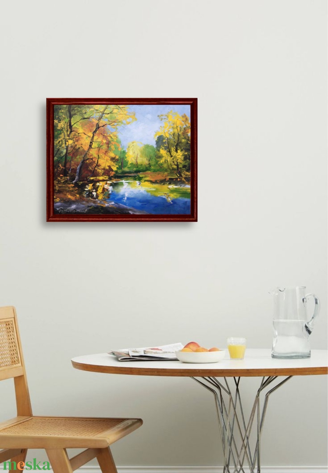 Őszi jegenyék c. Kortárs olajfestmény - művészet - festmény - olajfestmény - Meska.hu