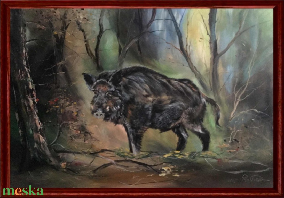 Remetekan c. Vadászfestmény - művészet - festmény - olajfestmény - Meska.hu