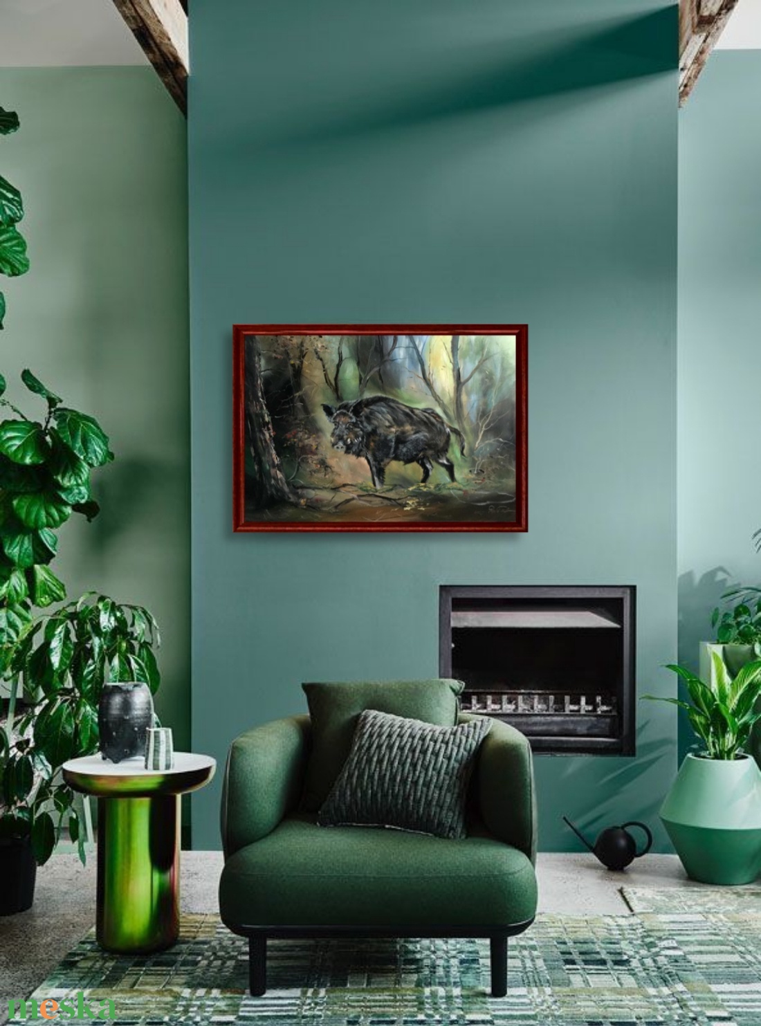 Remetekan c. Vadászfestmény - művészet - festmény - olajfestmény - Meska.hu