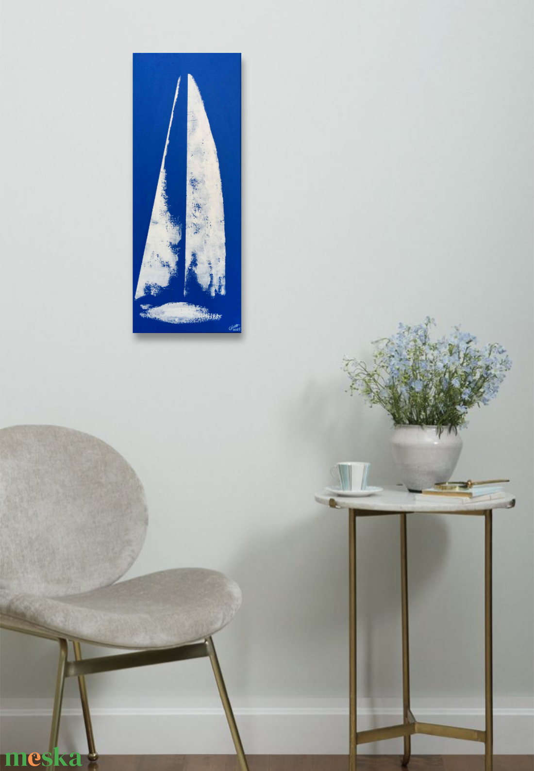 Drift c. Modern vitorlás festmény - művészet - festmény - akril - Meska.hu