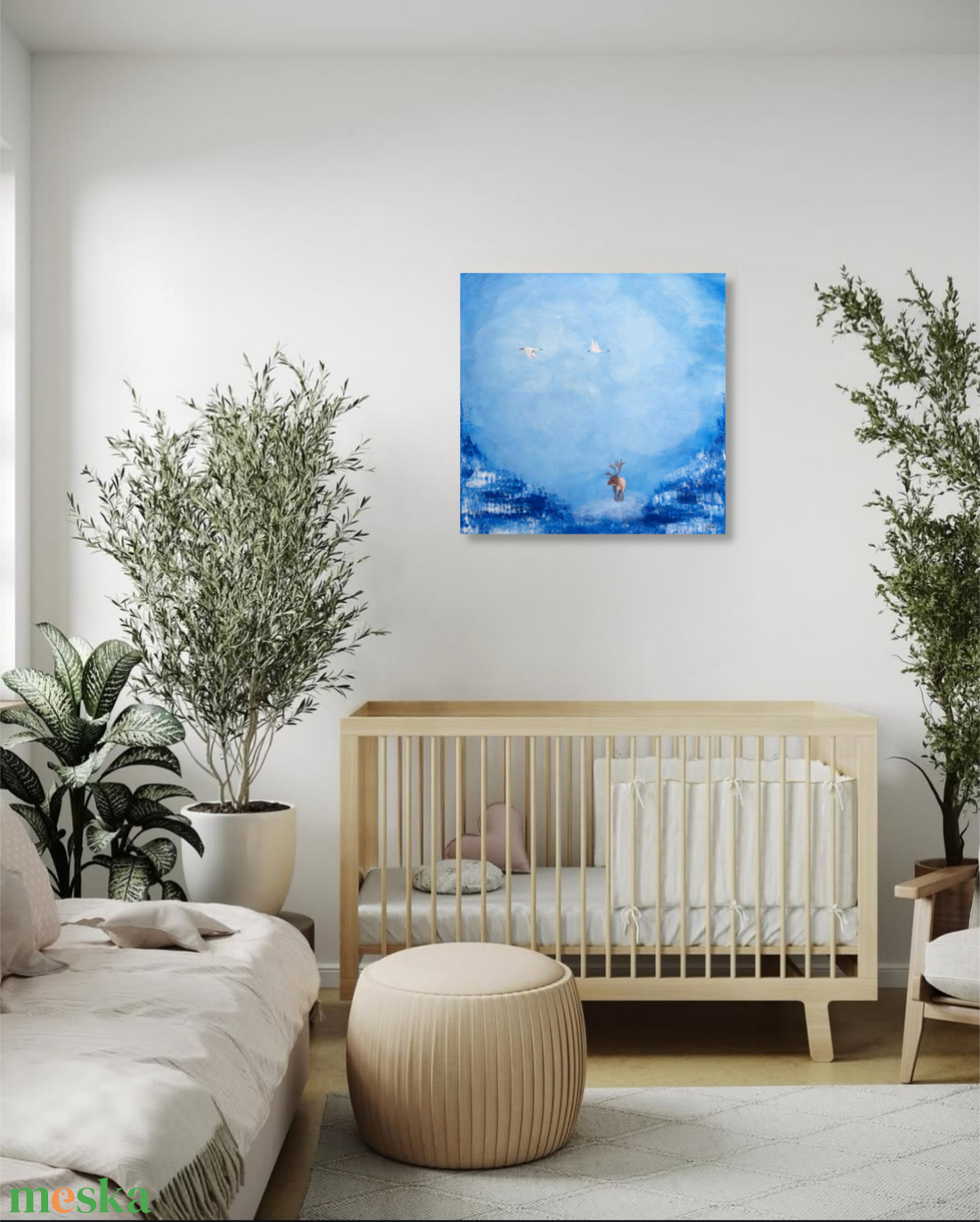 A vándorlás ideje c. Modern állatos festmény - művészet - festmény - akril - Meska.hu