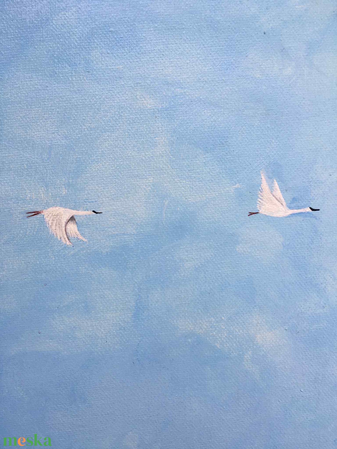 A vándorlás ideje c. Modern állatos festmény - művészet - festmény - akril - Meska.hu