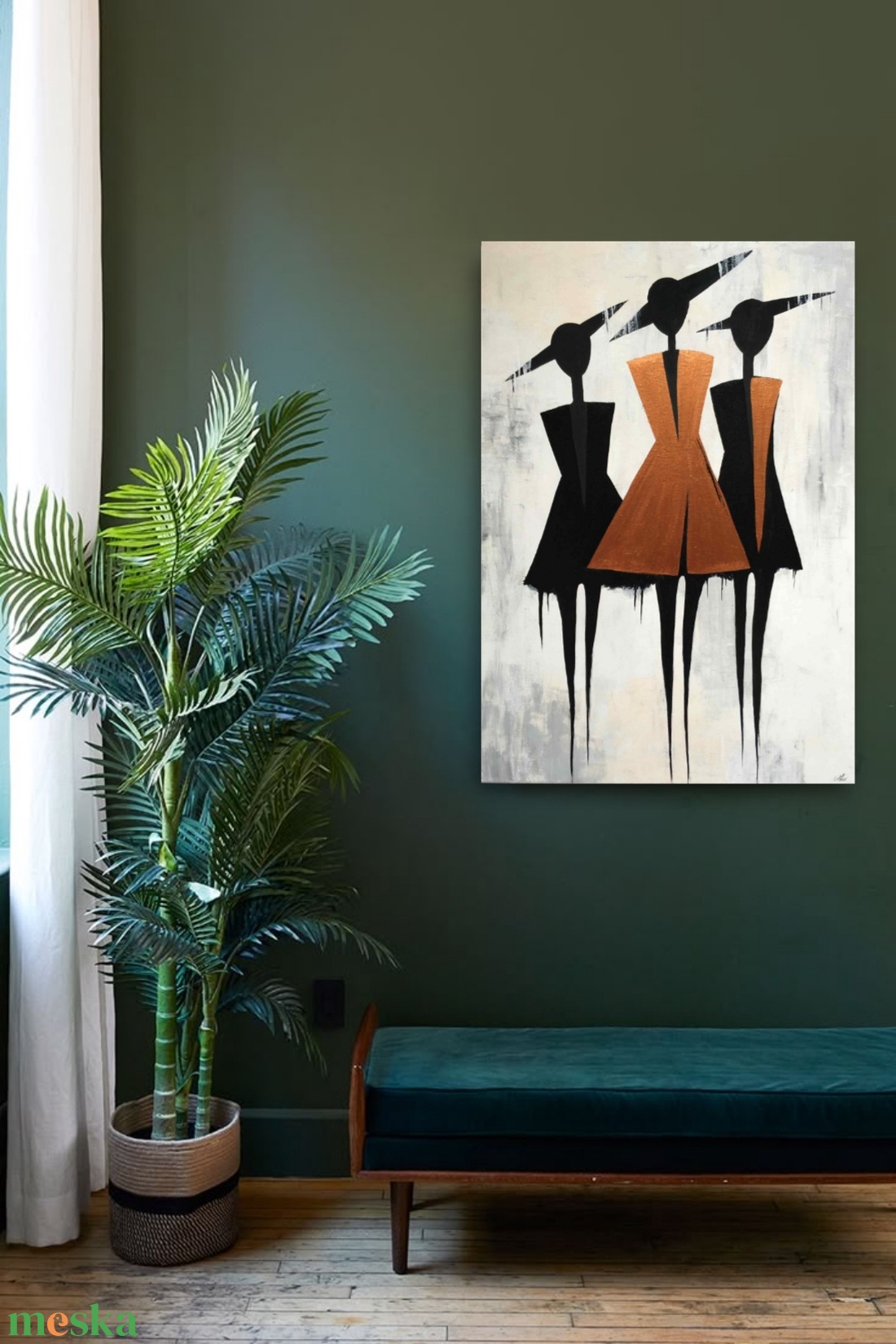 A három Grácia c. Modern festmény - művészet - festmény - akril - Meska.hu