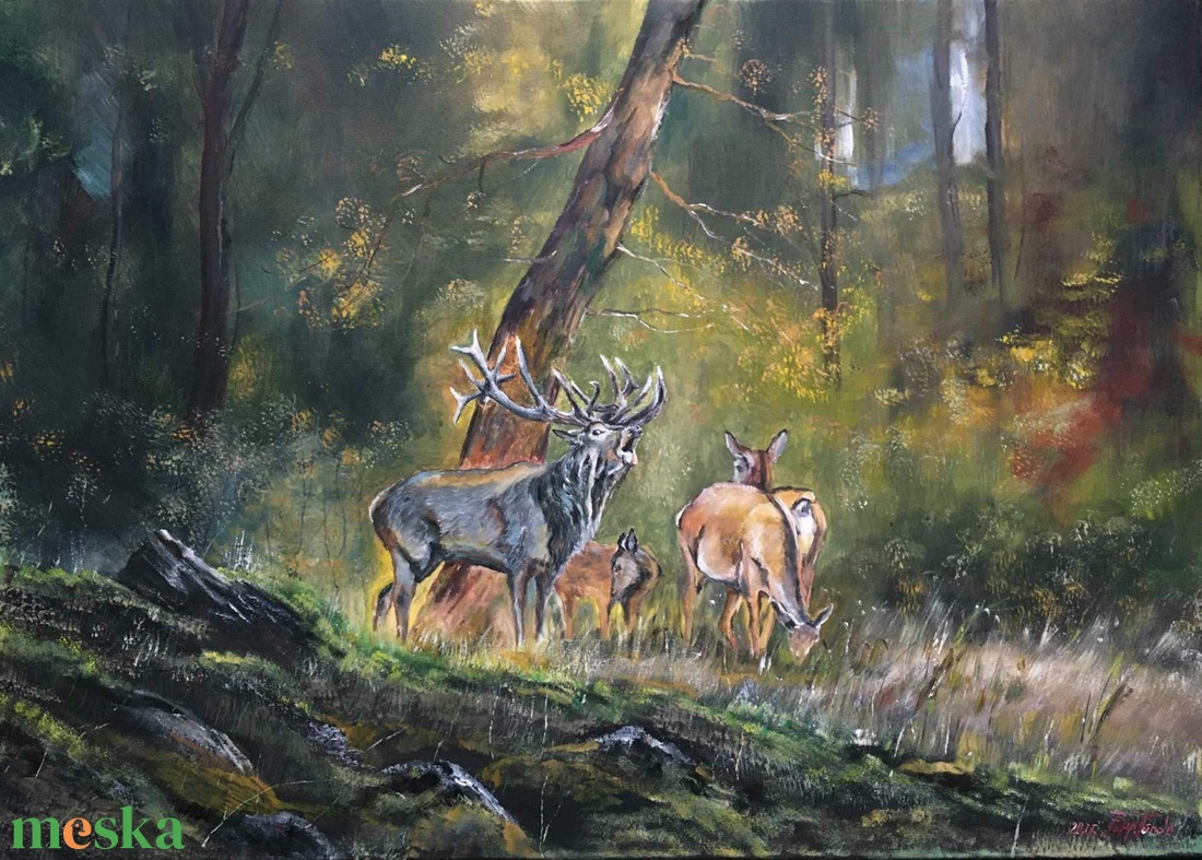 Bőgés idején c. Kortárs olajfestmény - művészet - festmény - olajfestmény - Meska.hu