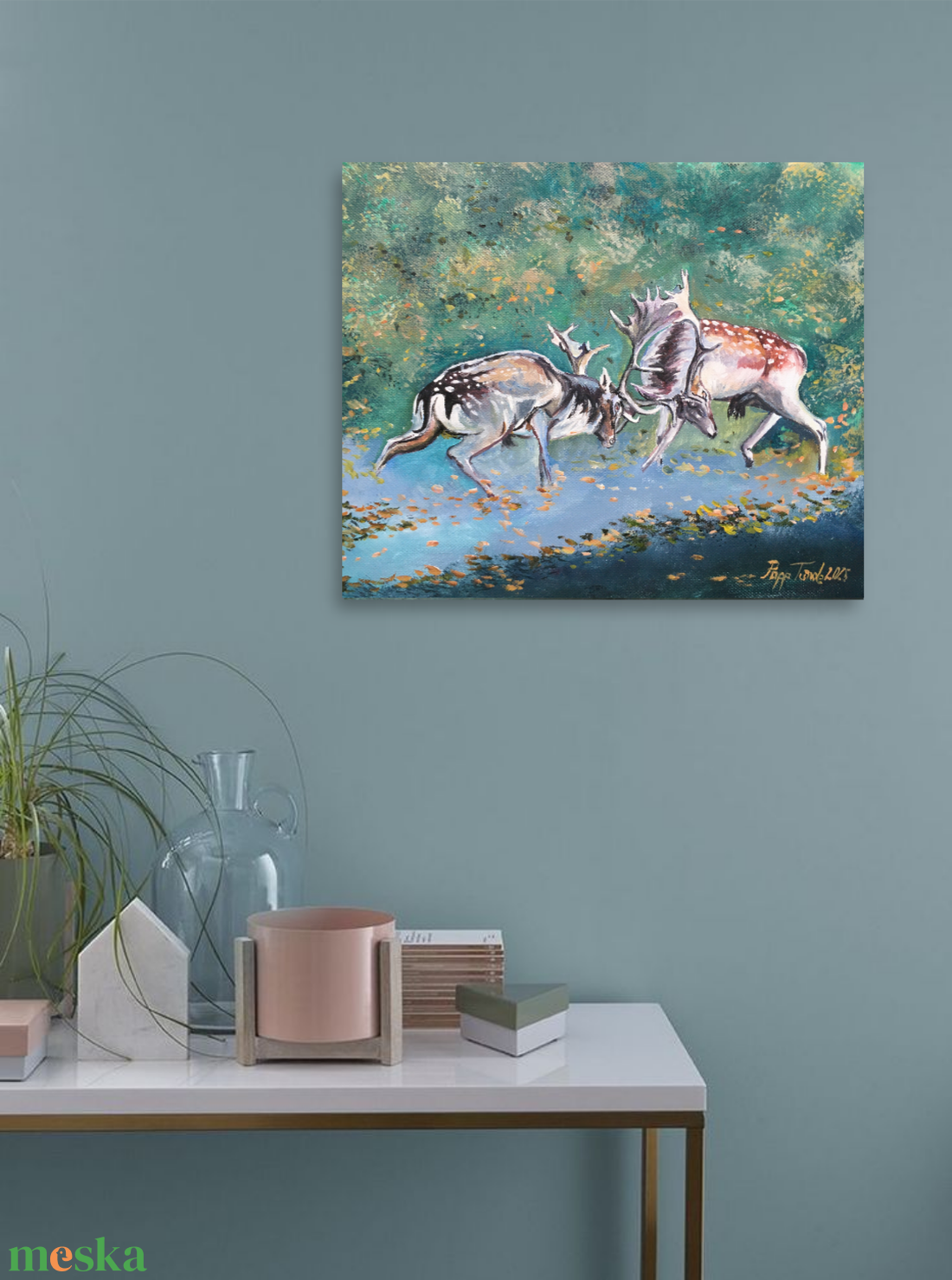 Dámok viadala c. Kortárs olajfestmény - művészet - festmény - olajfestmény - Meska.hu