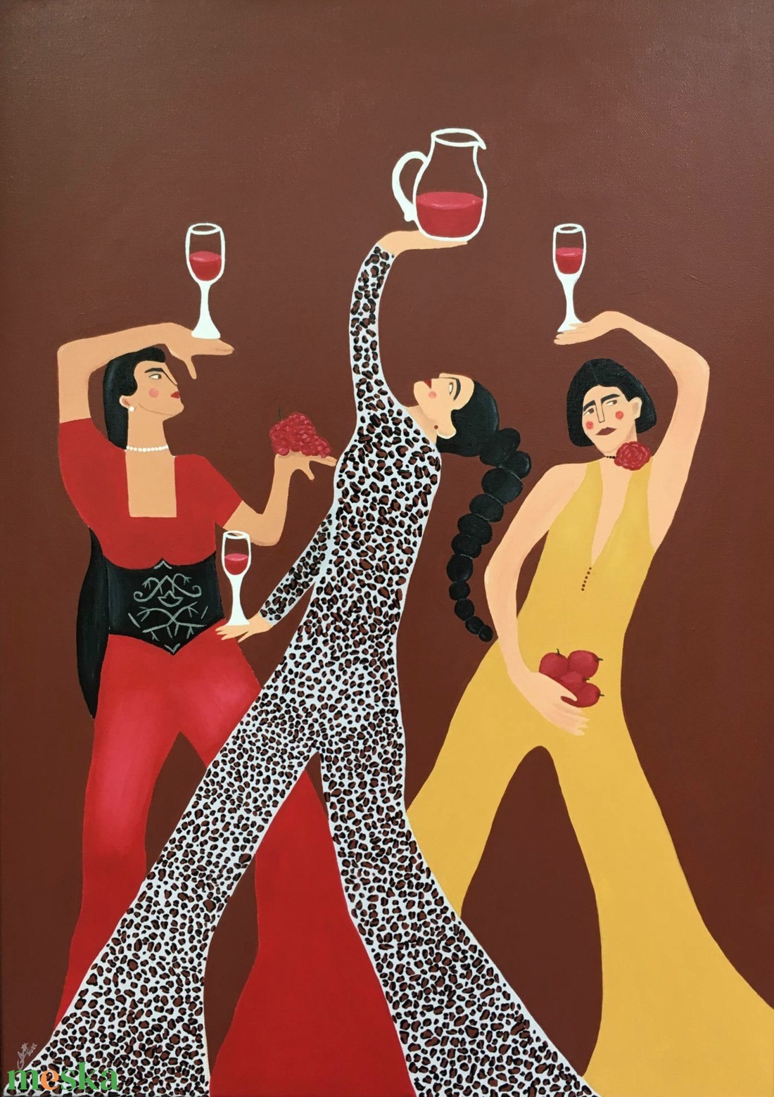 Szüret c. Modern festmény - művészet - festmény - akril - Meska.hu