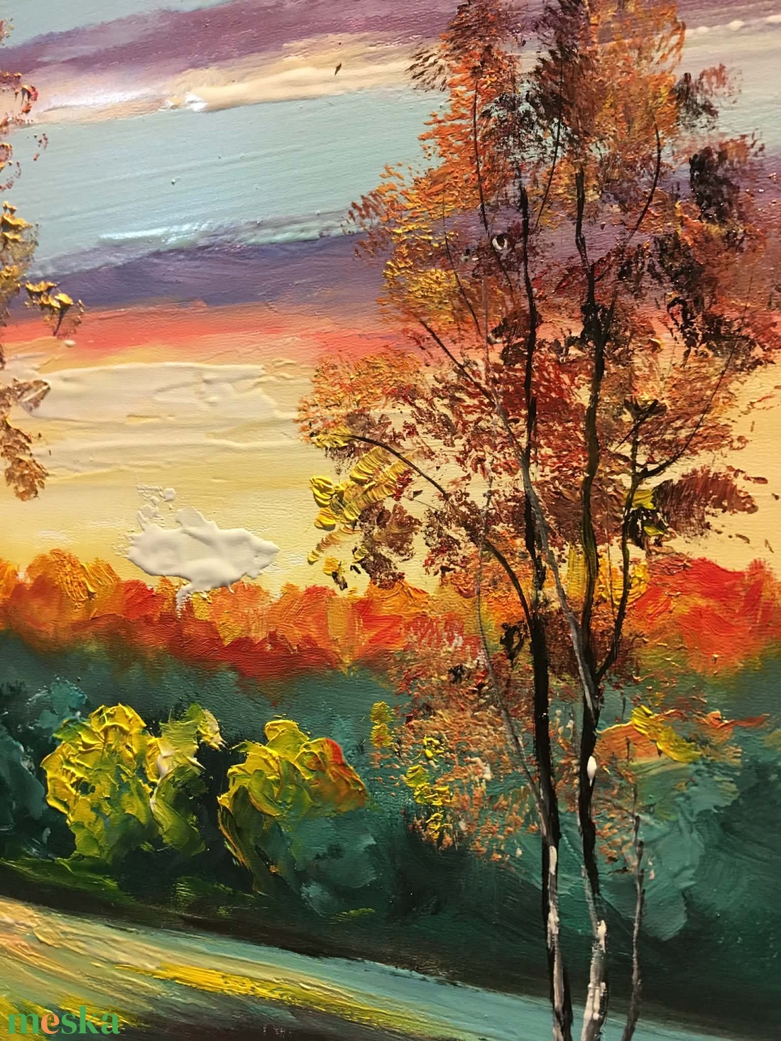 Folyópart c. Kortárs olajfestmény - művészet - festmény - olajfestmény - Meska.hu