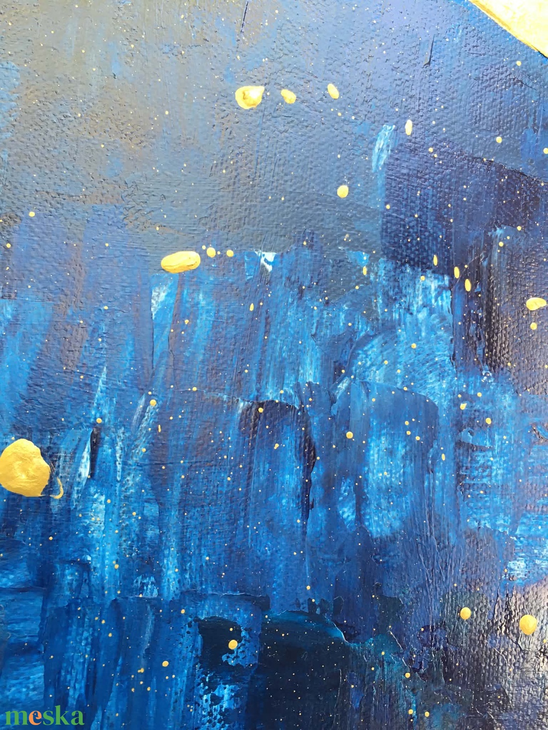 Arany éjszakák c. Modern festmény - művészet - festmény - akril - Meska.hu