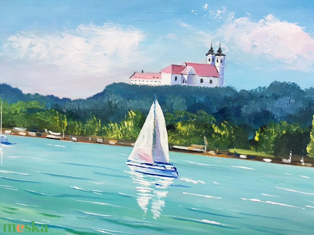 Tihanyi panoráma c. Balaton olajfestmény - művészet - festmény - olajfestmény - Meska.hu