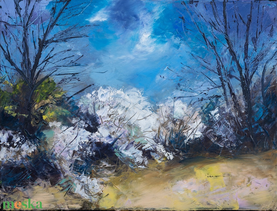 Faluszél olajfestmény - művészet - festmény - olajfestmény - Meska.hu