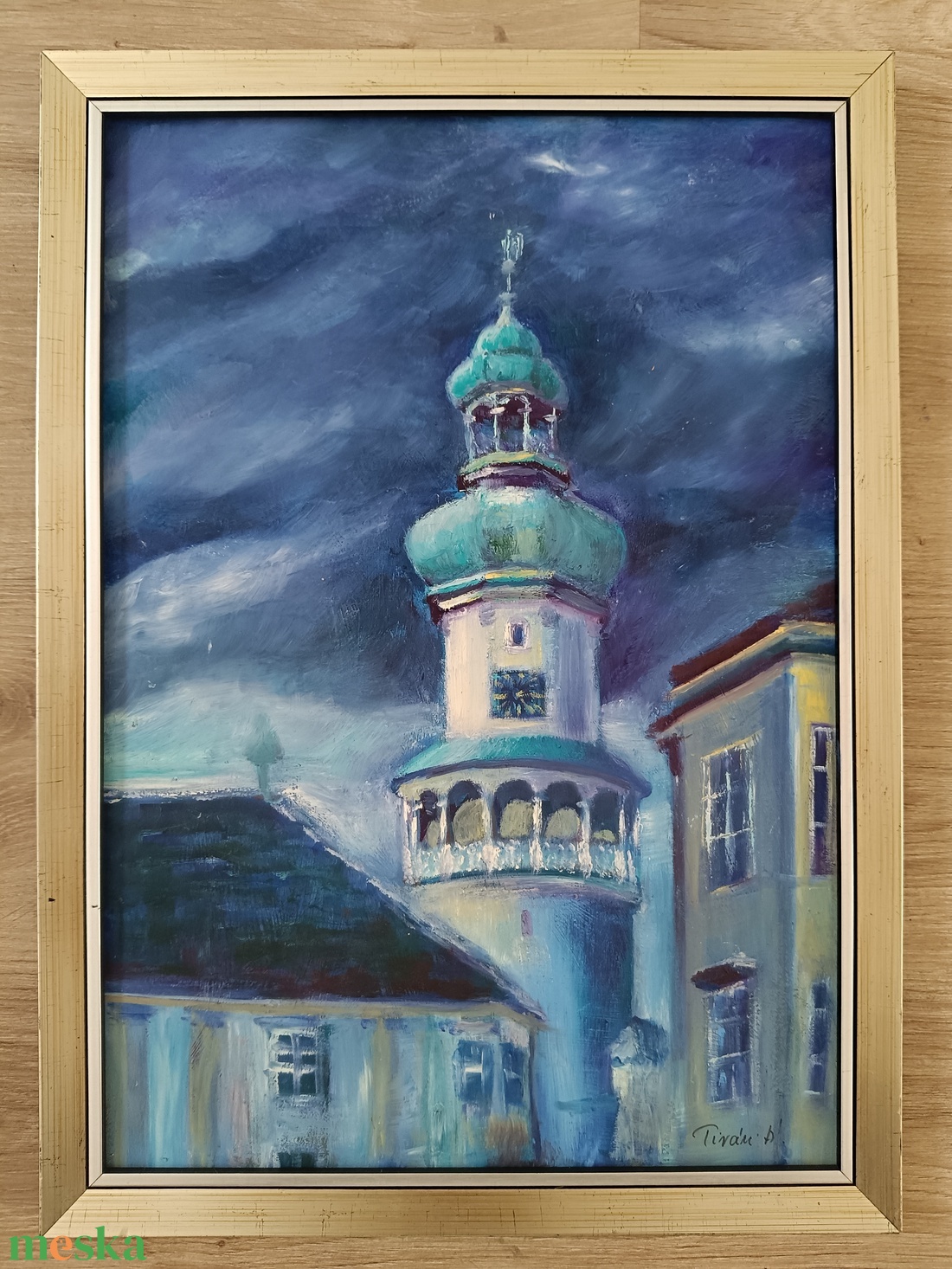 Sopron tűztorony olajfestmény - művészet - festmény - olajfestmény - Meska.hu