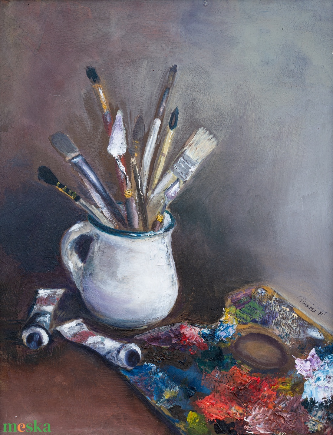Festő csendélet  olajfestmény - művészet - festmény - olajfestmény - Meska.hu