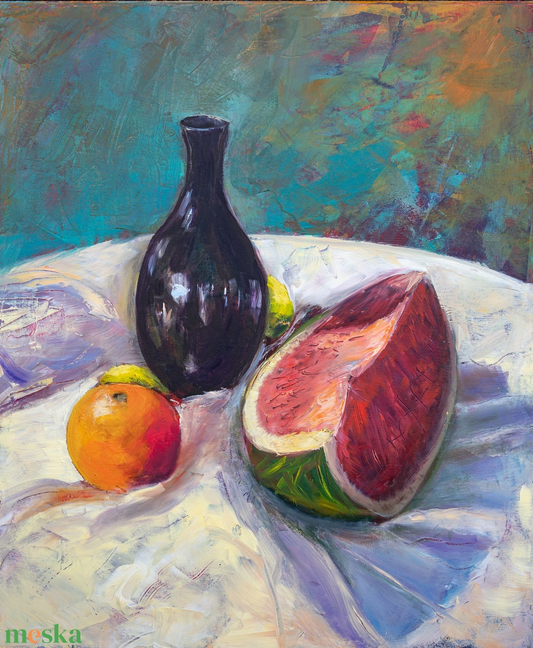 Dinnyés  c. olajfestmény - művészet - festmény - olajfestmény - Meska.hu