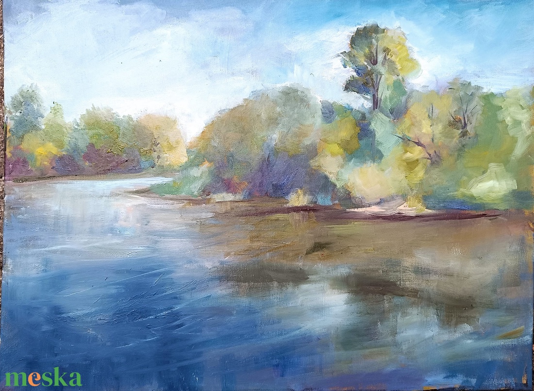 A Rábán c. olajfestmény - művészet - festmény - olajfestmény - Meska.hu