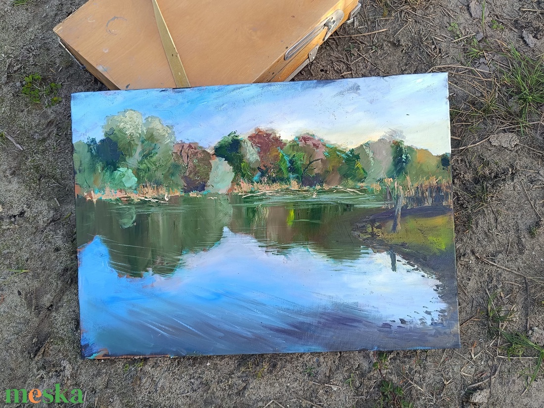 A Rábán c. olajfestmény - művészet - festmény - olajfestmény - Meska.hu