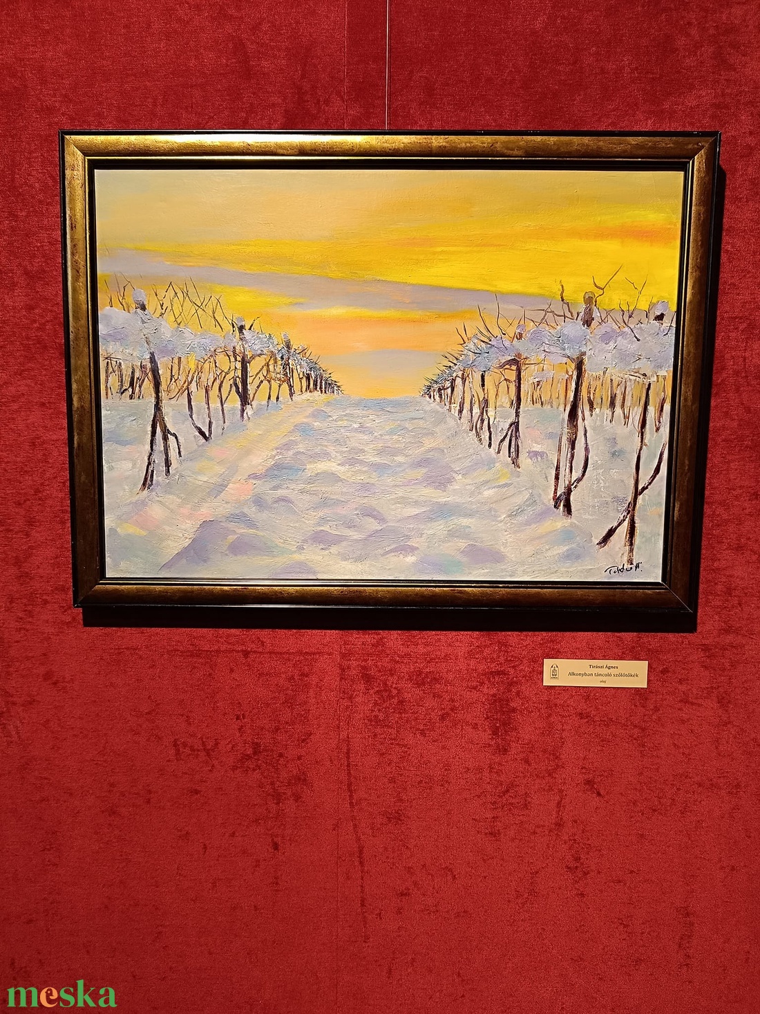 Alkony a szőlőhegyen c. olajfestmény - művészet - festmény - olajfestmény - Meska.hu