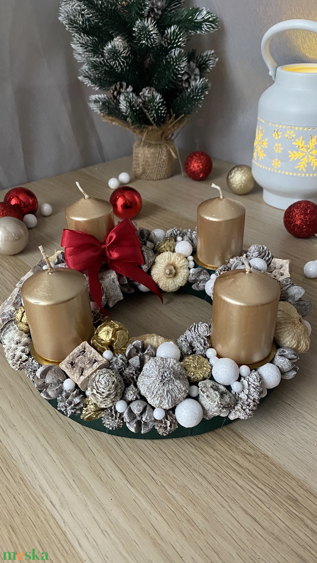 Adventi koszorú  - karácsony - adventi díszek - adventi gyertyadíszek és koszorúdíszek - Meska.hu