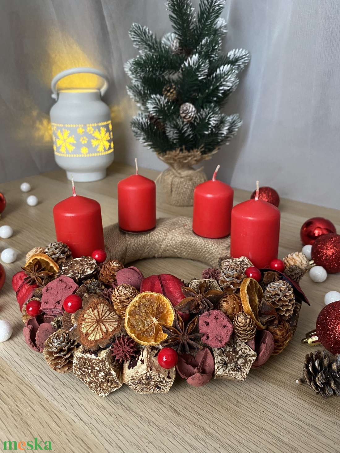 Adventi koszorú  - karácsony - adventi díszek - adventi koszorú - Meska.hu