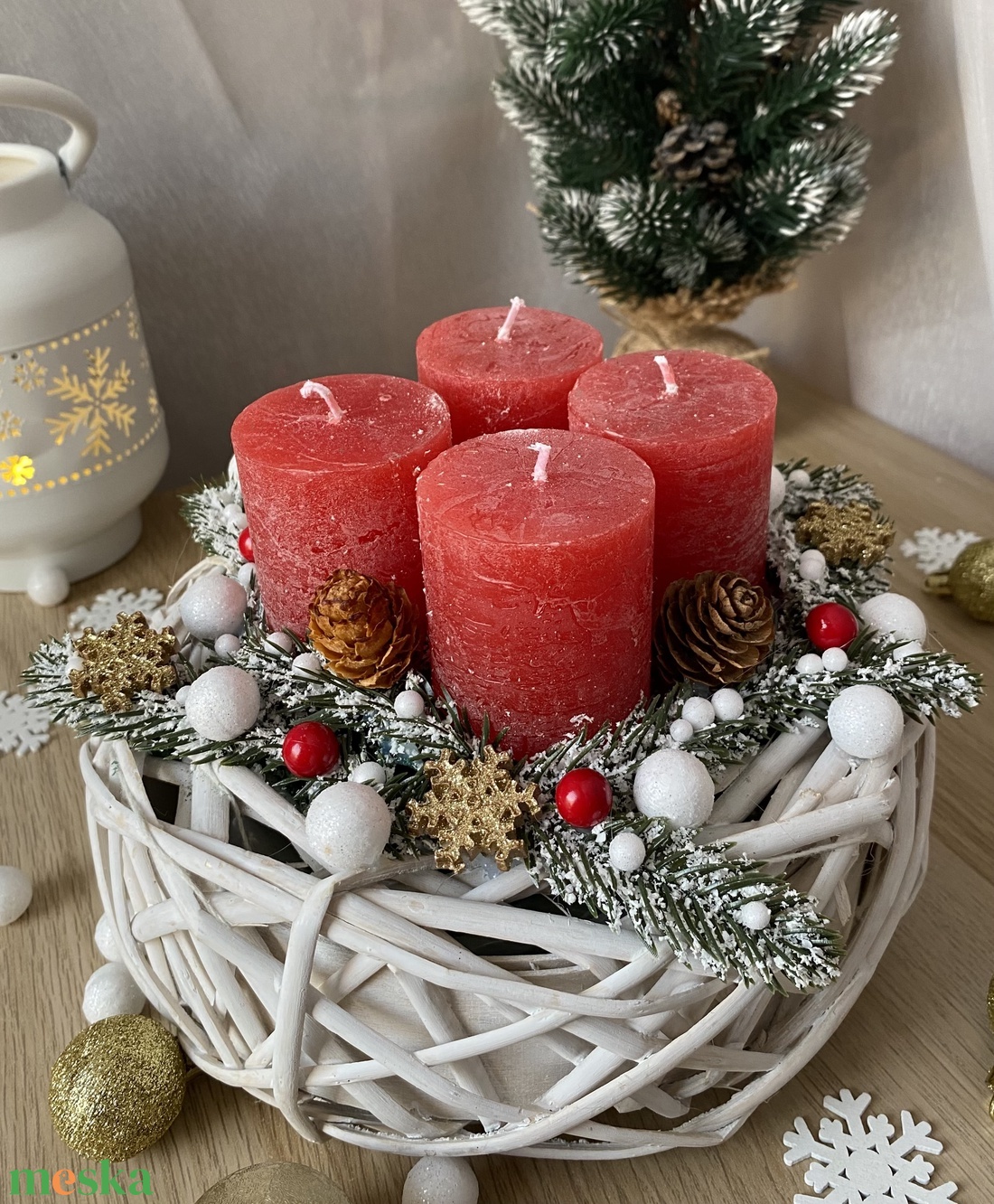 Adventi dísz  - karácsony - adventi díszek - adventi gyertyadíszek és koszorúdíszek - Meska.hu