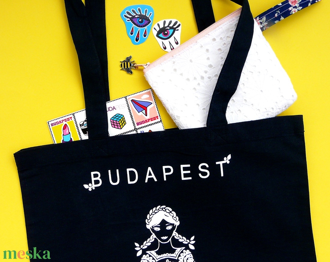 'Menyecske' -Budapest shoppingoló, bevásárló táska- fekete - táska & tok - kézitáska & válltáska - Meska.hu 'Menyecske' -Budapest shoppingoló, bevásárló táska- fekete - táska & tok - kézitáska & válltáska - Meska.hu