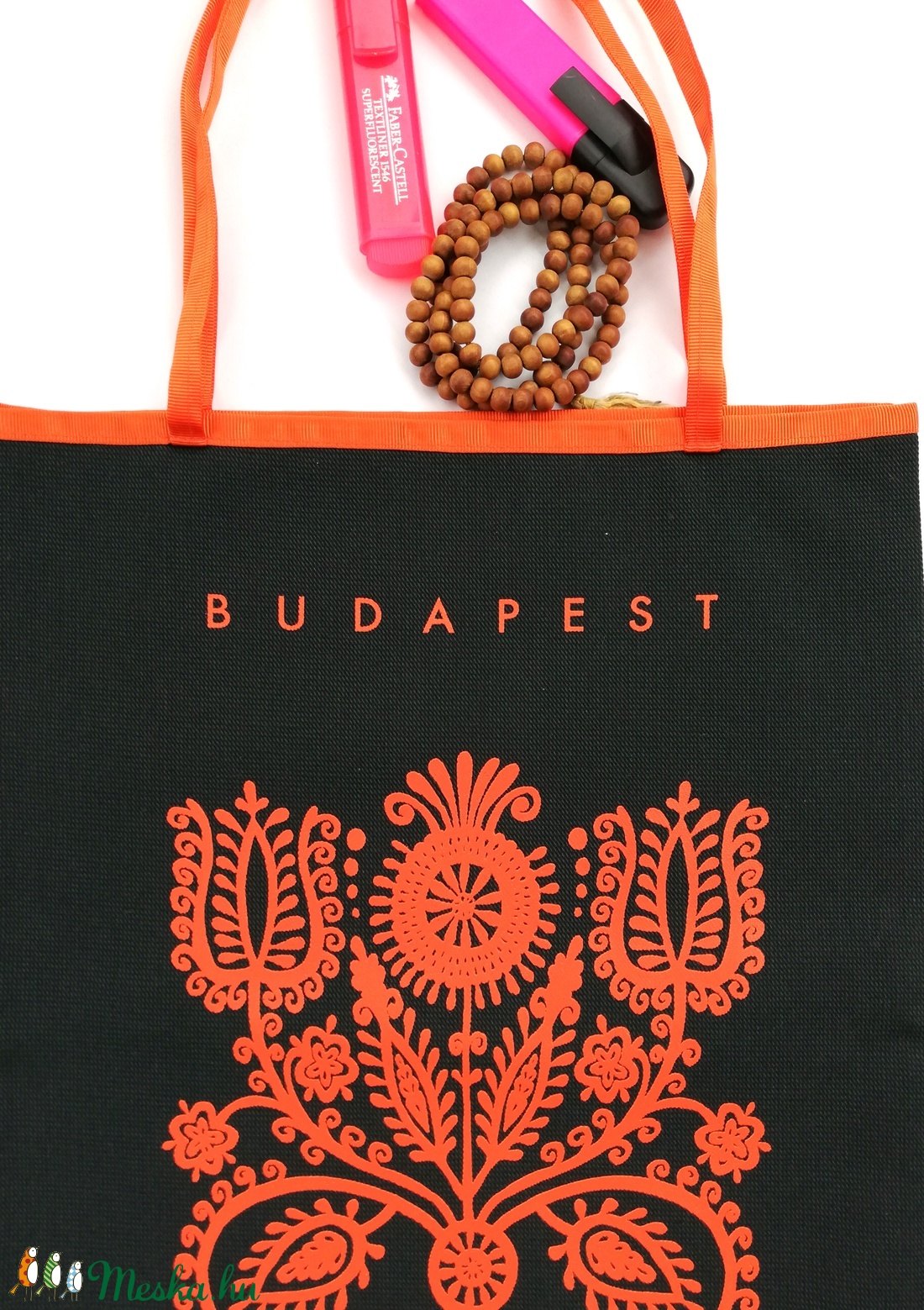  Budapest táska - kalotaszegi motívummal - olíva  - táska & tok - bevásárlás & shopper táska - Meska.hu