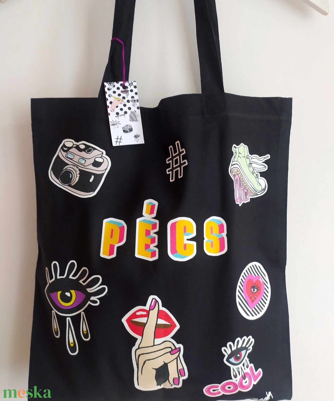 ÚJ ! ' PÉCS ' táska 'Stickers' sorozat-királykék felratos-olivazöld bevásárlótáska/shoppingtáska /shopper - táska & tok - bevásárlás & shopper táska - shopper, textiltáska, szatyor - Meska.hu ÚJ ! ' PÉCS ' táska 'Stickers' sorozat-királykék felratos-olivazöld bevásárlótáska/shoppingtáska /shopper - táska & tok - bevásárlás & shopper táska - shopper, textiltáska, szatyor - Meska.hu