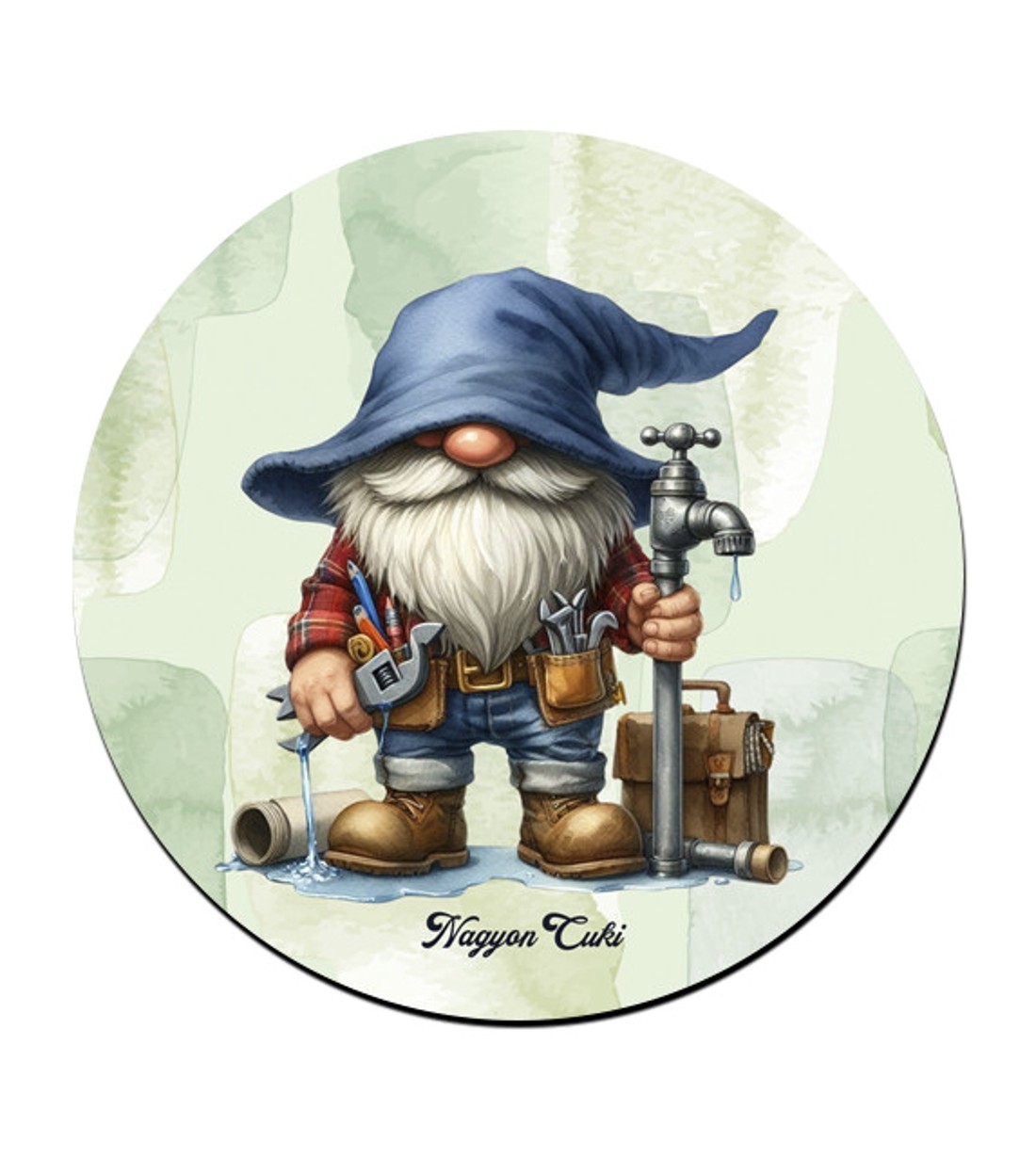 Vízszerelő Ezermester manó mintás bögre alátét -  - Meska.hu