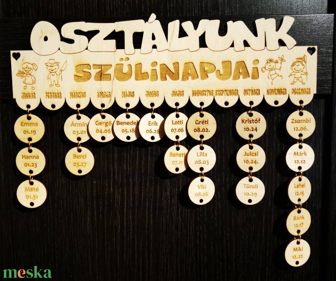 Fali ünnepnaptár - otthon & életmód - dekoráció - fali és függő dekoráció - falinaptár & öröknaptár - Meska.hu